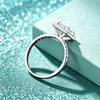 S925 Sterling Silver Moissanite Princess Cut 1.2 Carat VVS1 D Color Women's Engagement Ring
