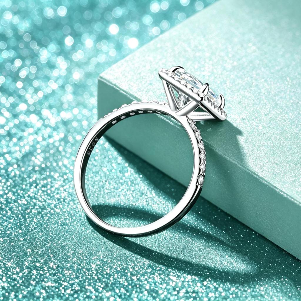 S925 Sterling Silver Moissanite Princess Cut 1.2 Carat VVS1 D Color Women's Engagement Ring