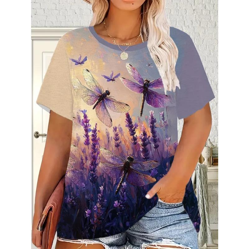 3D Printed Summer Fashion Women's T-shirt Breathable Casual Versatile