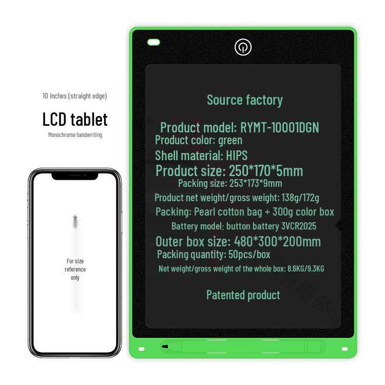 LCD Writing Tablet: 8.5/10/12 Inch Electronic Drawing & Painting Board for Kids - Hand-drawn & Blackboard Style.