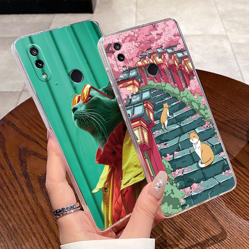 For Xiaomi Redmi Note 7 Pro / Note 6 Pro / Note 5 Pro Cases Clear Silicone Jelly Soft TPU Back Cover Cute Rabbit Cat Phone Case