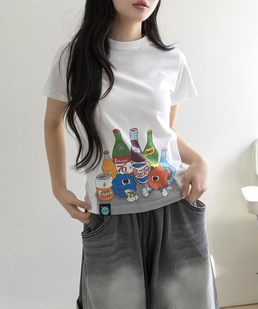 Ejeuaiwon Soda Pop Slim Fit Short Sleeve T-Shirt
