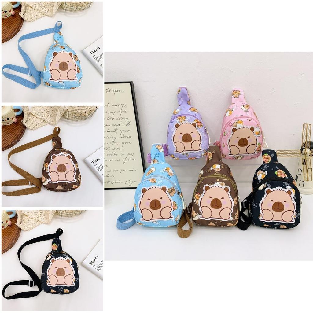 Kids Nylon Crossbody Sling Bag Lightweight Ergonomic Design For Kindergarten Daily Essentials