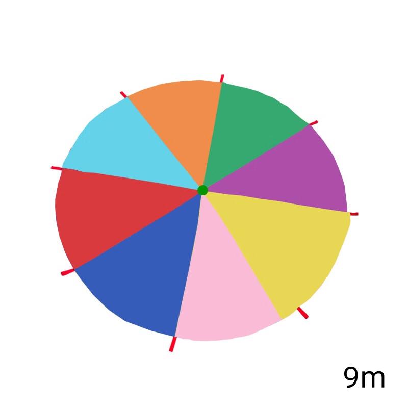 WEZHO Outdoor Kids Rainbow Parachute