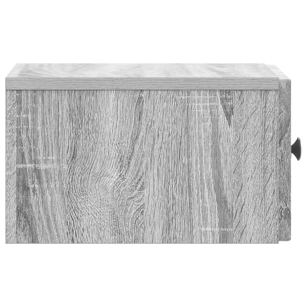 Wall Mounted Nightstand Grey Sonoma 33 x 34.5 x 20 cm