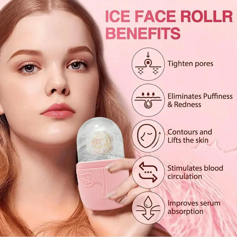 Ice Massage Roller Facial Skincare Ice Massage Roller Facial Massage Tool, Silicone Ice Massage Roller Facial Massager Suitable For Eyes Neck