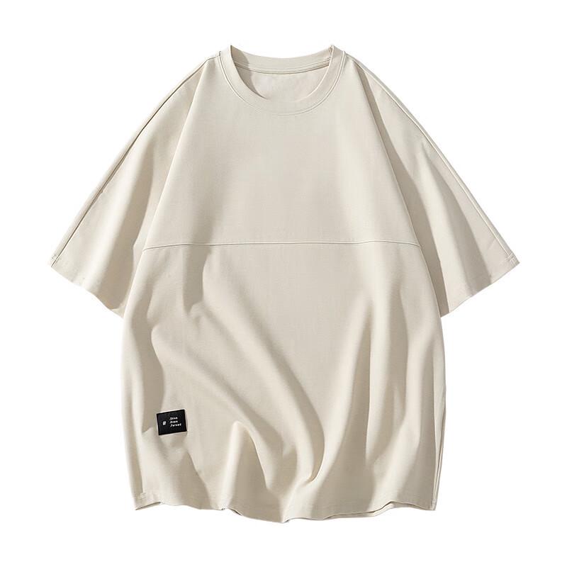 JIAOXIU Men's Solid Color Loose Fit T-Shirt