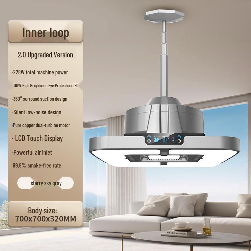Remote Control Lifting Chandelier & Air Purifier for Chess, Card, and Mahjong Rooms