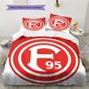 Frankfurt Fußballmuster Bettwäsche, Steppbett Set Bettbezug Kissenbezug Zuhause Geburtstagsgeschenk (1 Bettbezug + 2 Kissenbezüge, ohne Füllung)