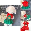Adorable Red Christmas Dog Dress With Festive Reindeer Sweater Design For Pets