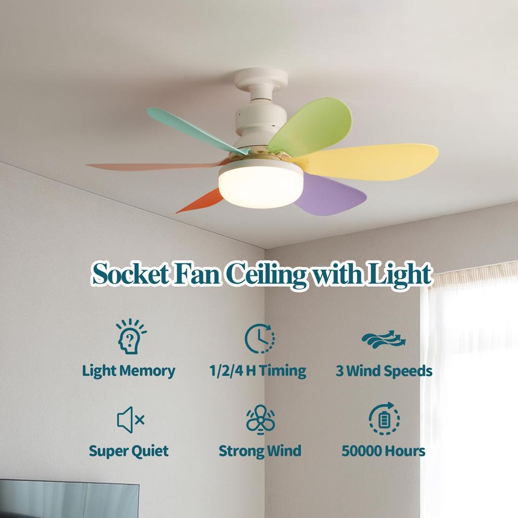 IRALAN Modern ceiling Fan Dimmable light Color temperature Modern ceiling Mount Remote Control smart E27 Led Ceiling Fan Light