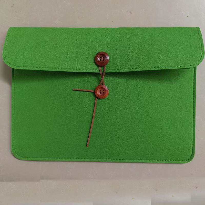 Felt Button-Closure File Bag for Office, Student, Tablet, and Exam Papers - Customizable