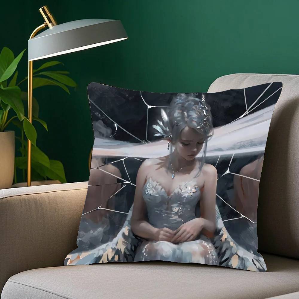 Ice P-Princess Anime G-Ghost Blade Pillow Case Fashion Square Pillowcase Bedroom Sofa Room Ins Decoration Leisure