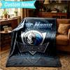 1PC Custom Name Blanket MAVERICKS BASKETBALL TEAM Flannel blankets Patterns Throw Blanket All-Season Soft Gift for Couch, Bed, Camping, Birthday gifts