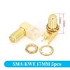 SMA‑KWE Right Angle SMA Female Plug Adapter Solder Edge PCB Mount RF Coaxial Connector