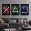 Neon Effect Gaming Gamer Poster Canvas Painting Games Wall Picture For Kid Room Playroom Home Decoration Kid's Gift