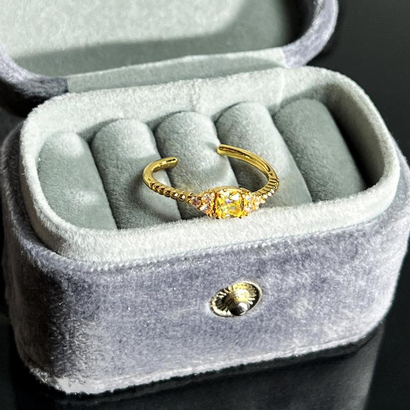 Caibao Series Open Ring Women'S Simple Fashion Niche Design Sweet Cool Light Luxury High-End Accessories