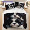 Set Biancheria da Letto Trapunta con Fantasia Bichon Frisé Copripiumino Federe Decorazione per la Casa Regalo di Compleanno (1 * copripiumino + 2 * federa, senza nucleo)