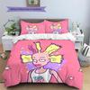 Rugrats  Pattern Bedding Quilt Set  Home Decoration  Gift (1 * Duvet Cover + 2 * Pillowcase  Without Core)