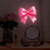 Luminous Pink Bow-shaped Wall Sticker for Bathroom Decoration and Beautification