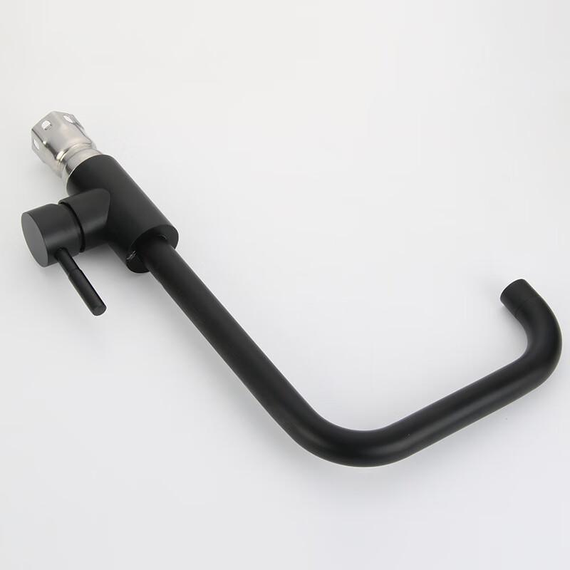 L-Shape Grey Painted Swivel Kitchen Faucet