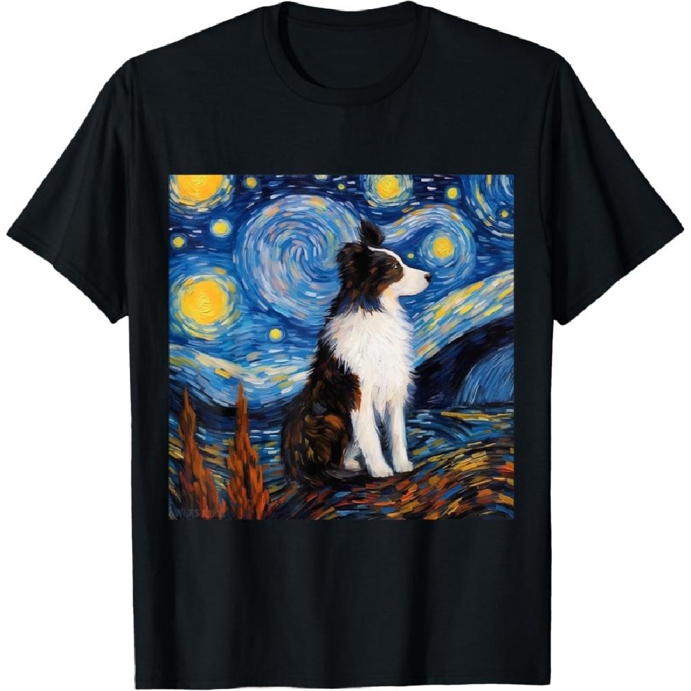 

Border Collie Starry Night - Border Collie T-Shirt XXXXXL чёрный