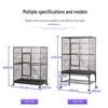 Multi-functional Cast Iron Parrot Cage: Durable Metal Bird Cage for Flock