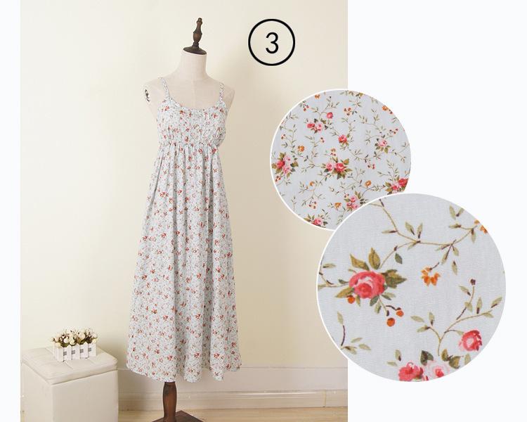 Johnature Summer Spaghetti Strap Sexy Loose Bohemia Beach Vacation Long Dresses Women High Waist Casual Dress