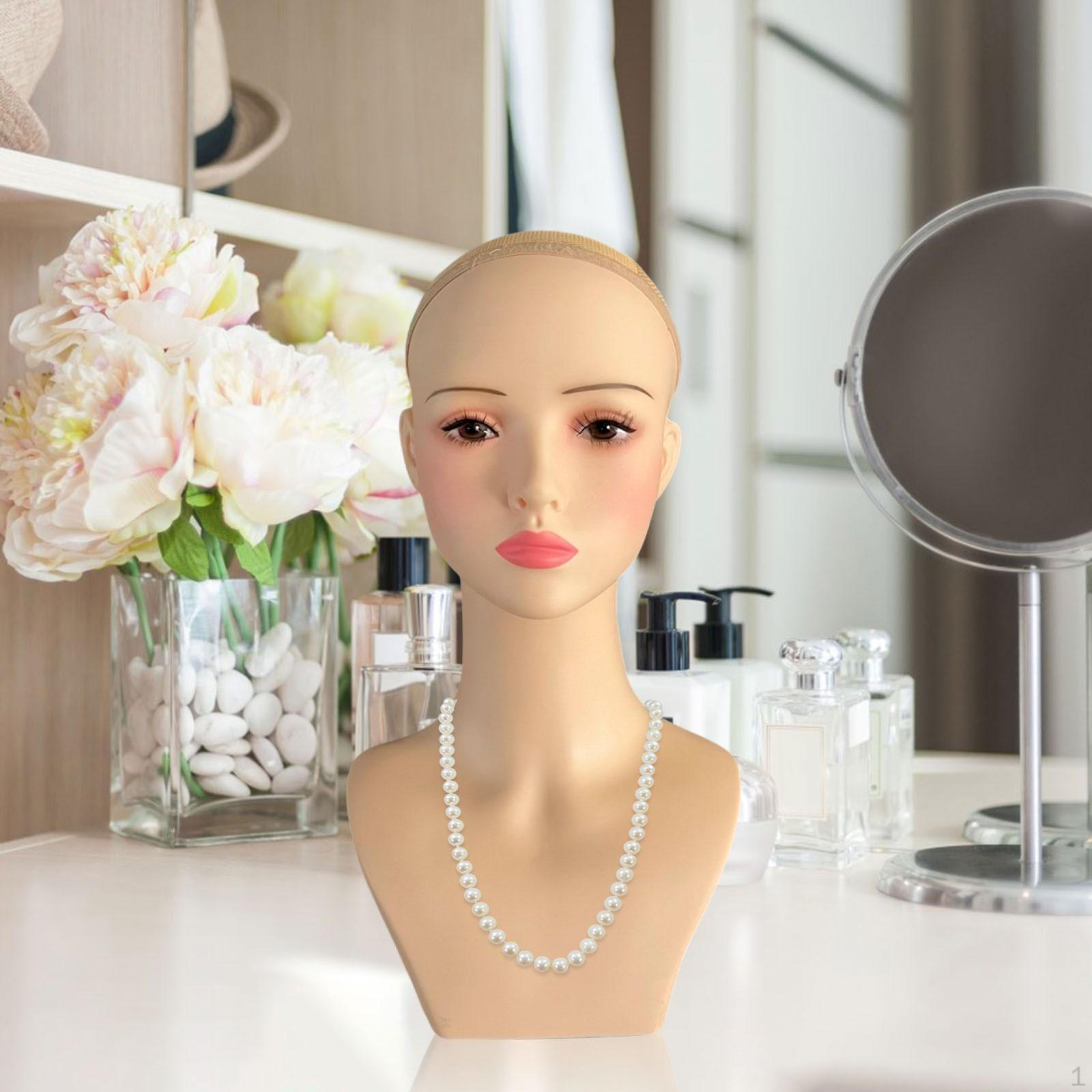 

Элегантная женская манекен-голова-стойка для укладки и демонстрации париков style B