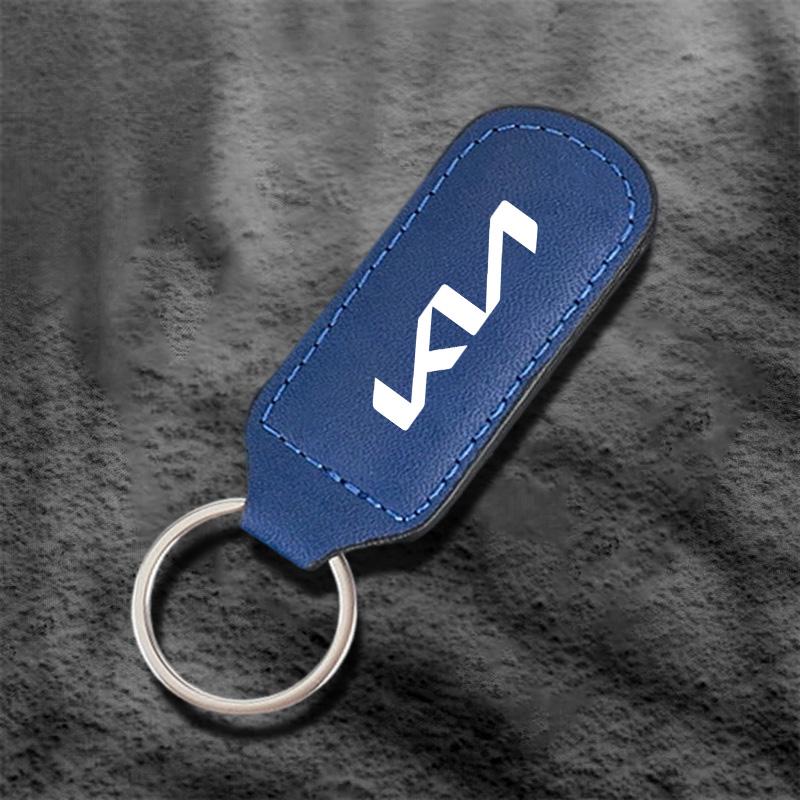 ISFR5 Leather Car Keychain Keyring Anti-Loss Key Holder Gift For Kia KN Sportage Morning Ceed Picanto Rio ProCeed Niro Accessories