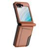 N.BEKUS For Samsung Galaxy Z Flip6 5G/Flip7 FE 5G Case Card Slot PU + PC Phone Back Cover