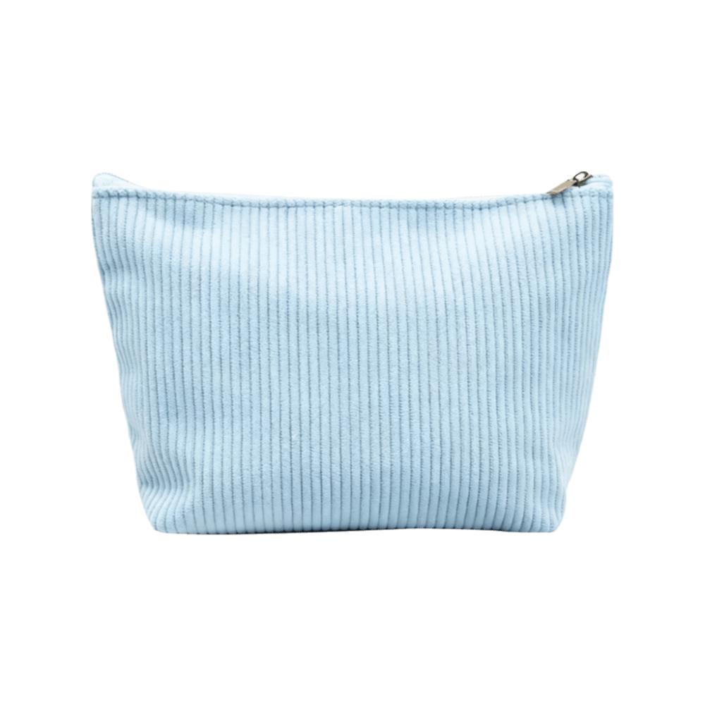 Durable Corduroy Cosmetic Organizer Pouch Portable Zipper Toiletry Bag Storage Bag Travel Use