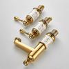 Tuqiu Gold Ceramic Bathroom faucet widespread Brass Basin faucet Tap luxury Basin Mixer Hot And Cold shower room sink Faucet