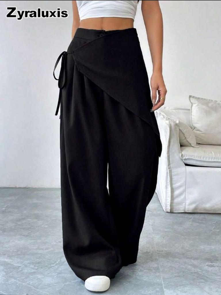 Irregular Wide Leg Pants for Women - New Design Loose Fit Slimming High-End Trousers