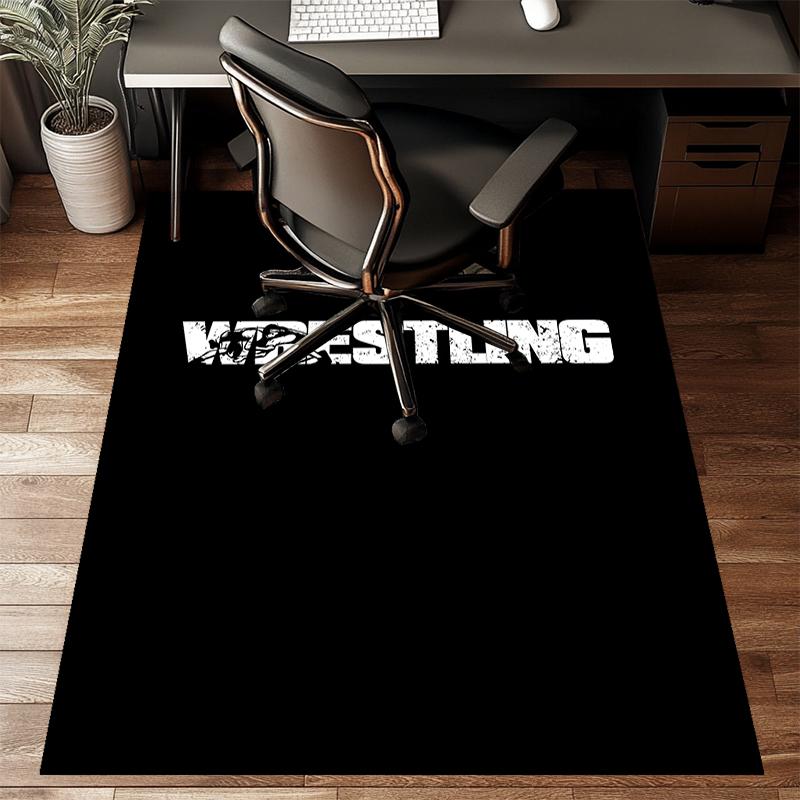 Wrestling Polyester Carpet, Soft Indoor Mat for Office Chair, Living Room, Computer Desk - Decorative Home Office Rug Design