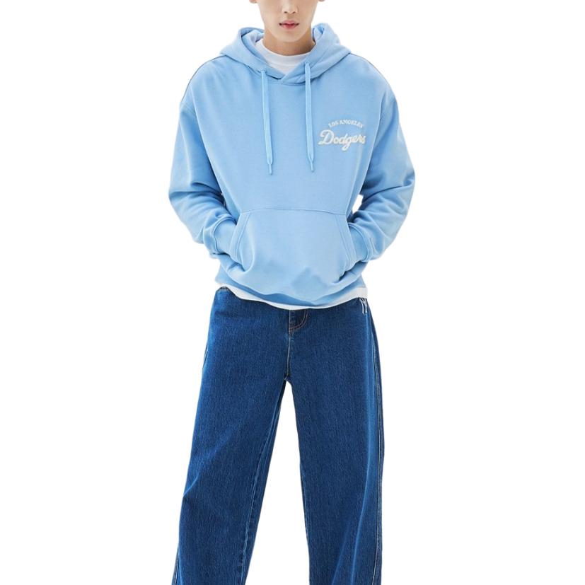 MLB Los Angeles Dodgers Felpa con Cappuccio Larga in Pile Unisex Blu 3AHDV0236-07SBS
