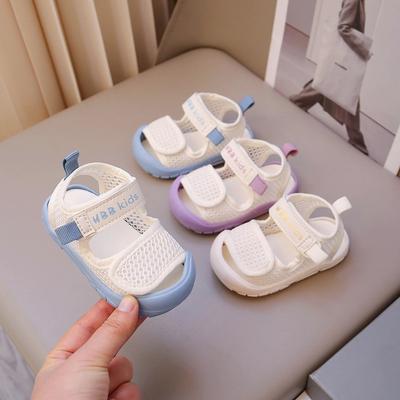 Baby Sandals Mesh Breathable Versatile Casual Bag Head Soft-soled Shoes 1-3 Years Old Girls Baby Toddler Shoes Jelly Shoes