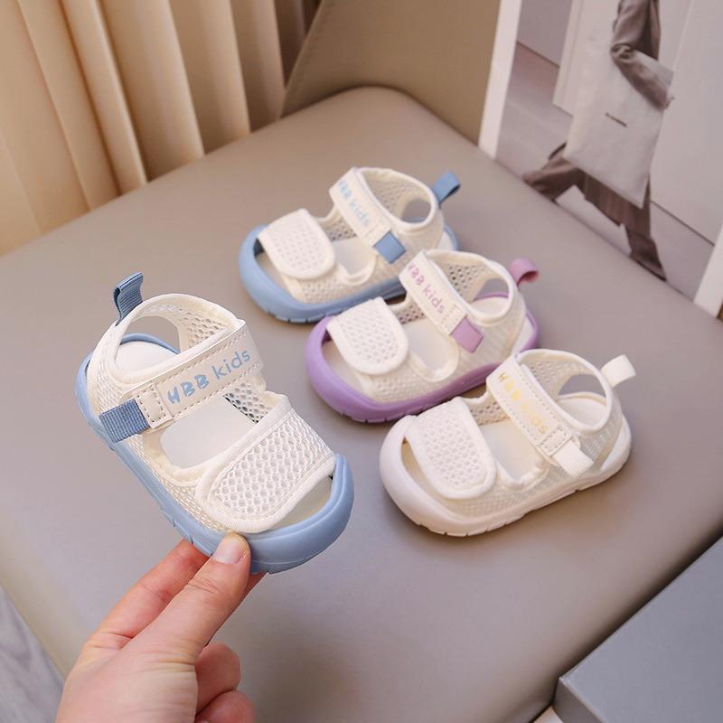Baby Sandals Mesh Breathable Versatile Casual Bag Head Soft-soled Shoes 1-3 Years Old Girls Baby Toddler Shoes Jelly Shoes