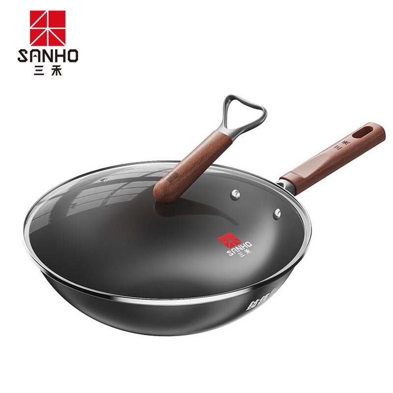 Sanhe 0-Coating Titanium Iron Non-Stick Wok