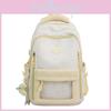Large Capacity School Backpack For Girls And Boys With Star Print Design And Transparent Layer