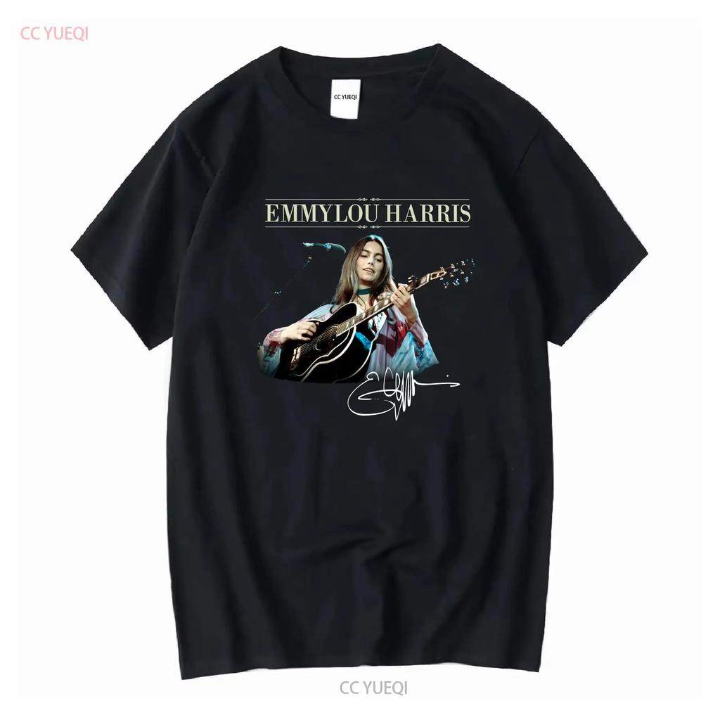 Emmylou Harris Music Tour Signature Black T Shirt All Size long or short sleeves vintage Washed graphic Comfortable Casual