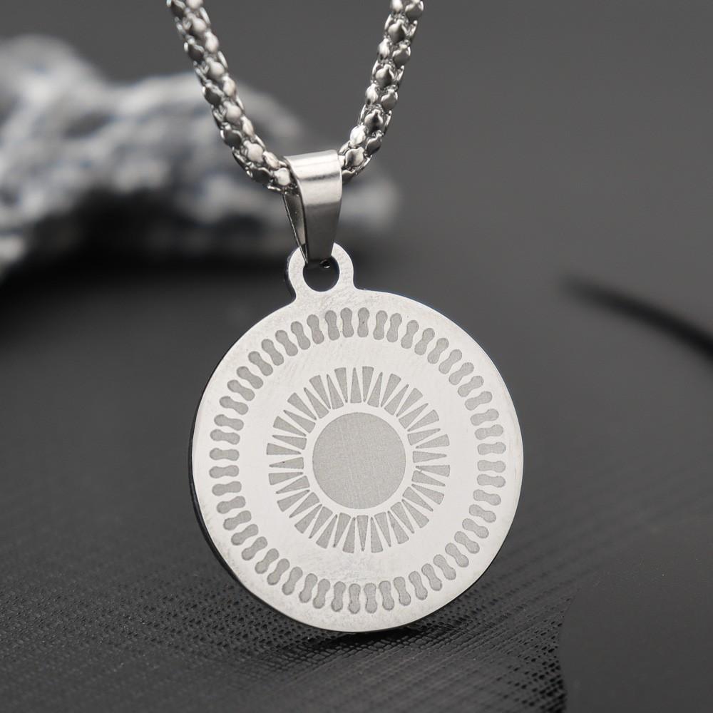 

Женское ожерелье Sunshine Sun Disk из нержавеющей стали с подвеской в виде солнца, ювелирные изделия