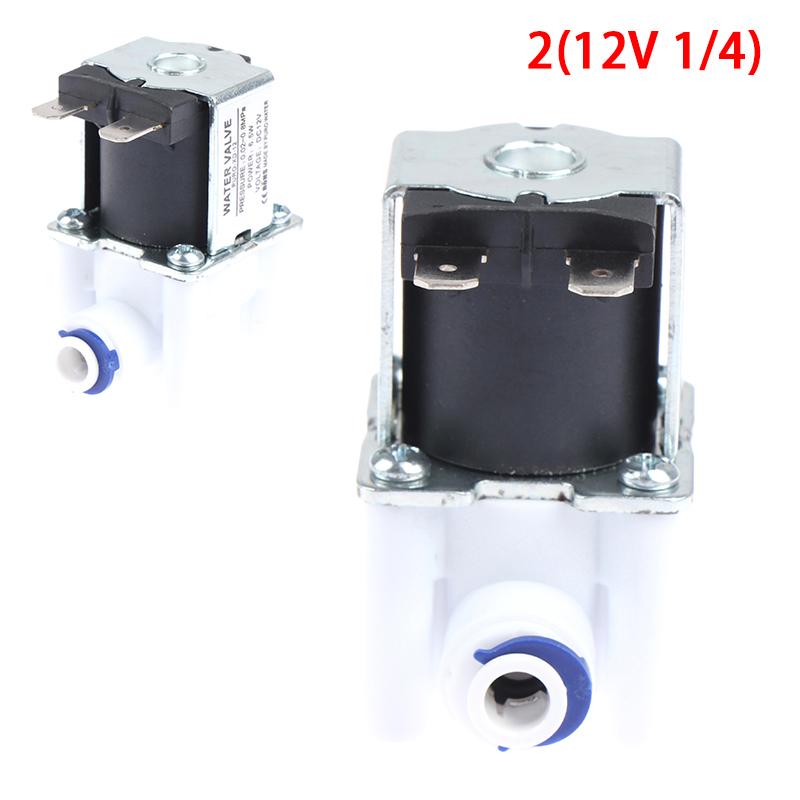 

Електромагнітний клапан 12В Нормально закритий 1/4 Шлангове з єднання Швидке з єднання Вода зворотного осмосу as the picture