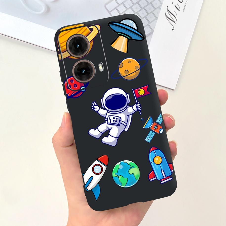 For Motorola Moto G85 5G Case Cute Astronaut Girls Soft Silicone TPU Phone Cover For Moto G85 2024 Funda G 85 MotoG85 Matte Case