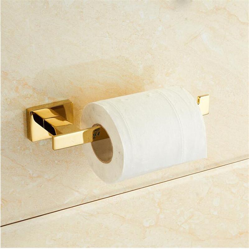 Tuqiu Gold Towel Ranger Brass Towel Holder Wall Mounted Towel Rack, Paper Holder ,Robe Hook Bathroom Accessory