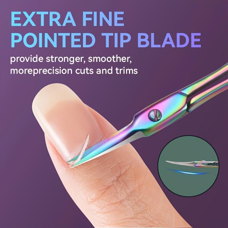 1pc color Stainless Steel Cuticle Scissors Precision Nail & Dead Light Beige Removal Tool, Ideal for Manicure and Pedicure Care