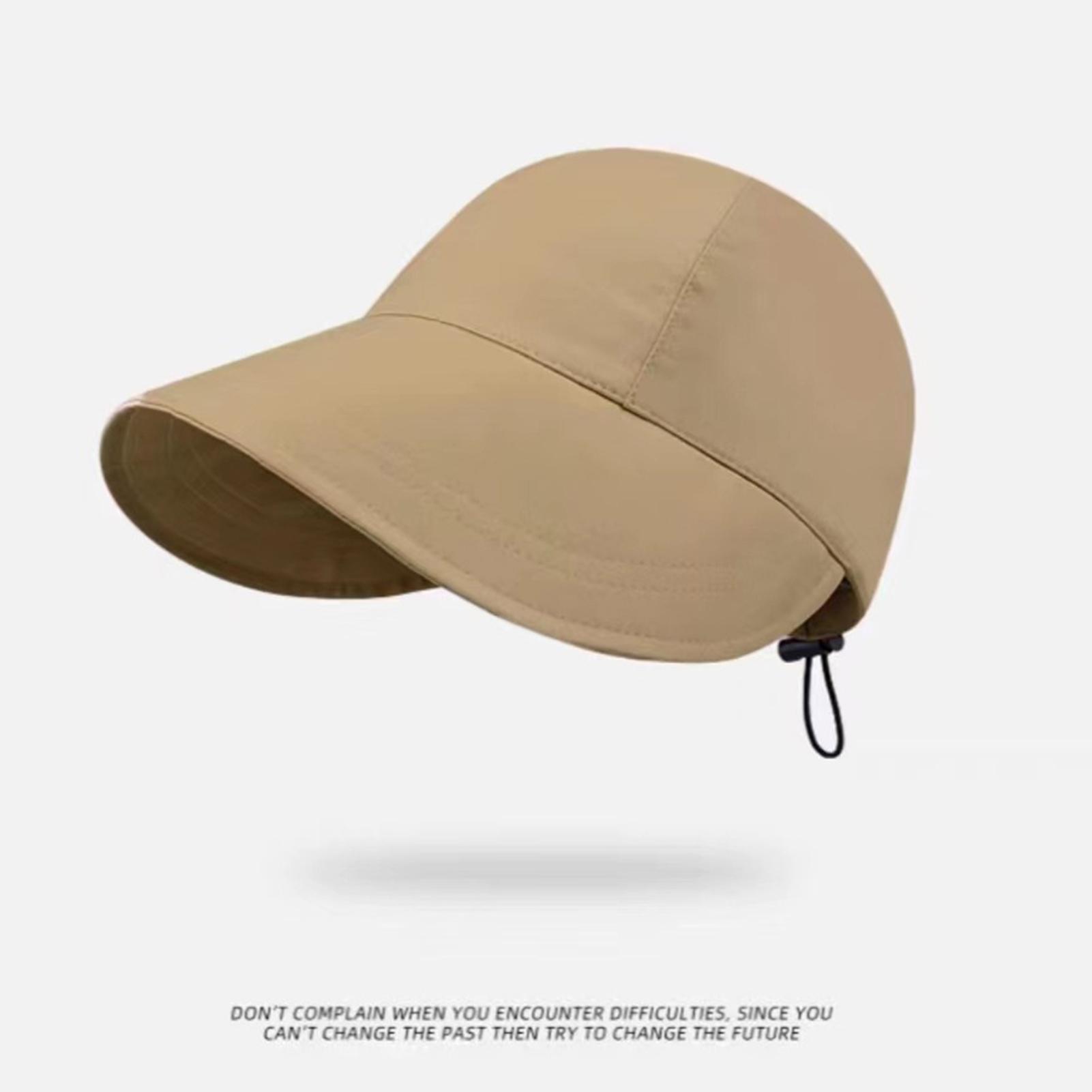 Womens Summer Sun Hat Womens Men s Baseball Cap Adjustable Foldable Drawstring Fisherman s Hat for Outdoor Fising Camping хаки