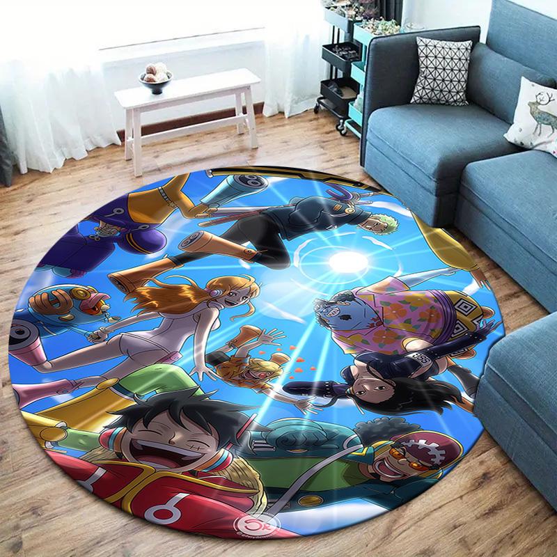 One Piece Round Area Rug Carpet Rug For Living Room Bedroom Sofa Playroom Decor Nonslip Floor Mat