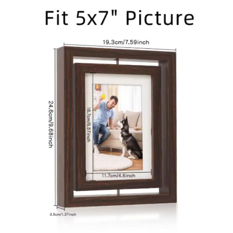 New Rotatable Double-Sided Photo Frame Decorative Desktop Design Pet Birthday Commemorative Display Frame