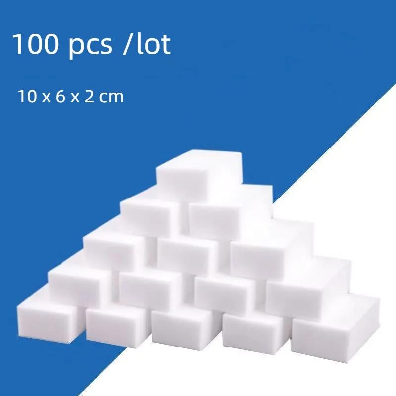 100 Pcs/lot Nano Cleaning Sponges Melamine Sponge Magic Sponge Eraser Melamine Cleaner 10x6x2cm For Kitchen Office Bathroom